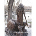 2018 garden decorations new bronze pelican statues for sale